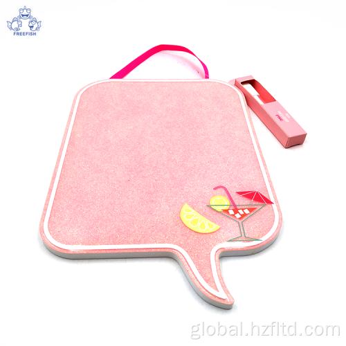 Wooden Memo Board Glittered wood memo board with marker Supplier